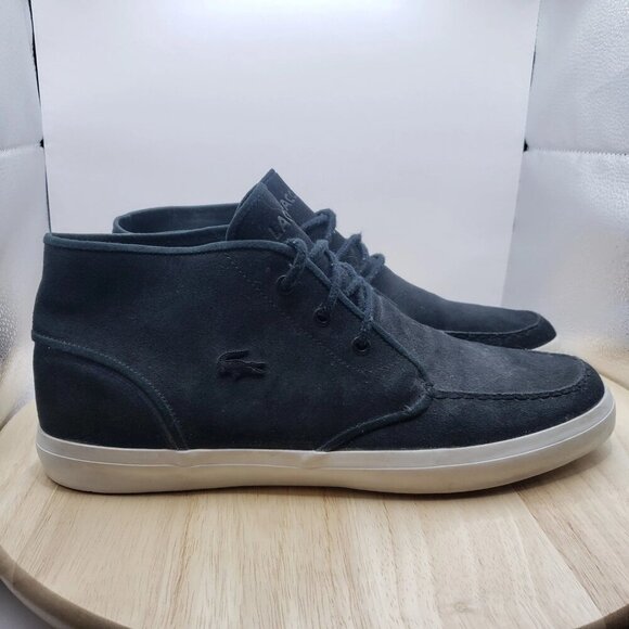 Shoes Universal Men siz 11 Lacoste Sevrin Mid 732CAM0087024 Black - Picture 1 of 6